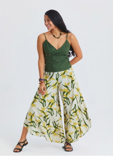 Anita Womens Authentic Trousers with Normal Waist and Asymmetrical Cut 4866