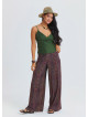 High Waist Wide Leg Ethnic Patterned Womens Palazzo Trousers 4872