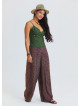 High Waist Wide Leg Ethnic Patterned Womens Palazzo Trousers 4872