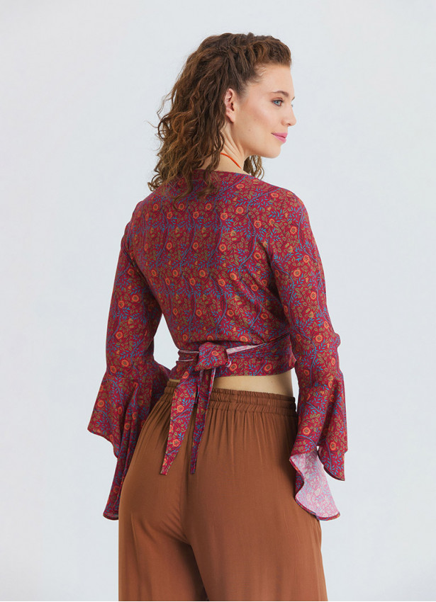 Corded Waistband, Pleated, Pockets  Coffee Coloured Wide Leg Trousers 4859