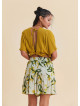 Beige Women's Authentic Pants with Elastic Waistband and Ruffles  4999