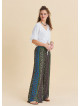 High Waist Wide Leg Floral Women's Palazzo Trousers 4873