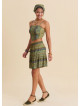 Women's Ethnic Mustard Colored Pants with Elastic Waistband and Ruffles  4998
