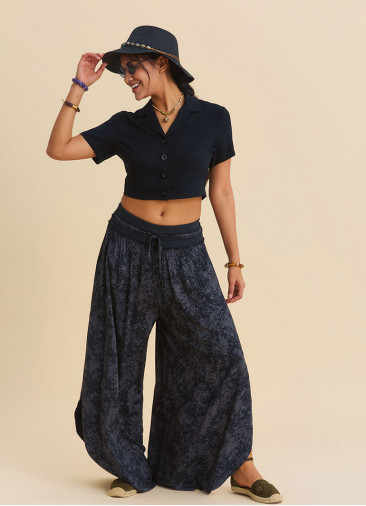 Laceup Detailed SideSlit Anthracite Womens Authentic Trousers 4923