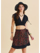 Double Layered Envelope Style Black Ethnic Skirt 4967