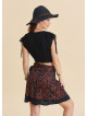 Double Layered Envelope Style Black Ethnic Skirt 4967