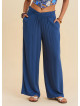 Indigo Womens Viscose Trousers with Cross Over Waistband and Belt Loop 4856