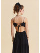 Black Strappy Backless Everyday Dress 4837