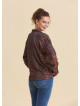 Ethnic Blouse with Shirt Collar and Buttons, Elba Print 4929