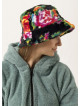 Black Floral Bucket Women's Hat
