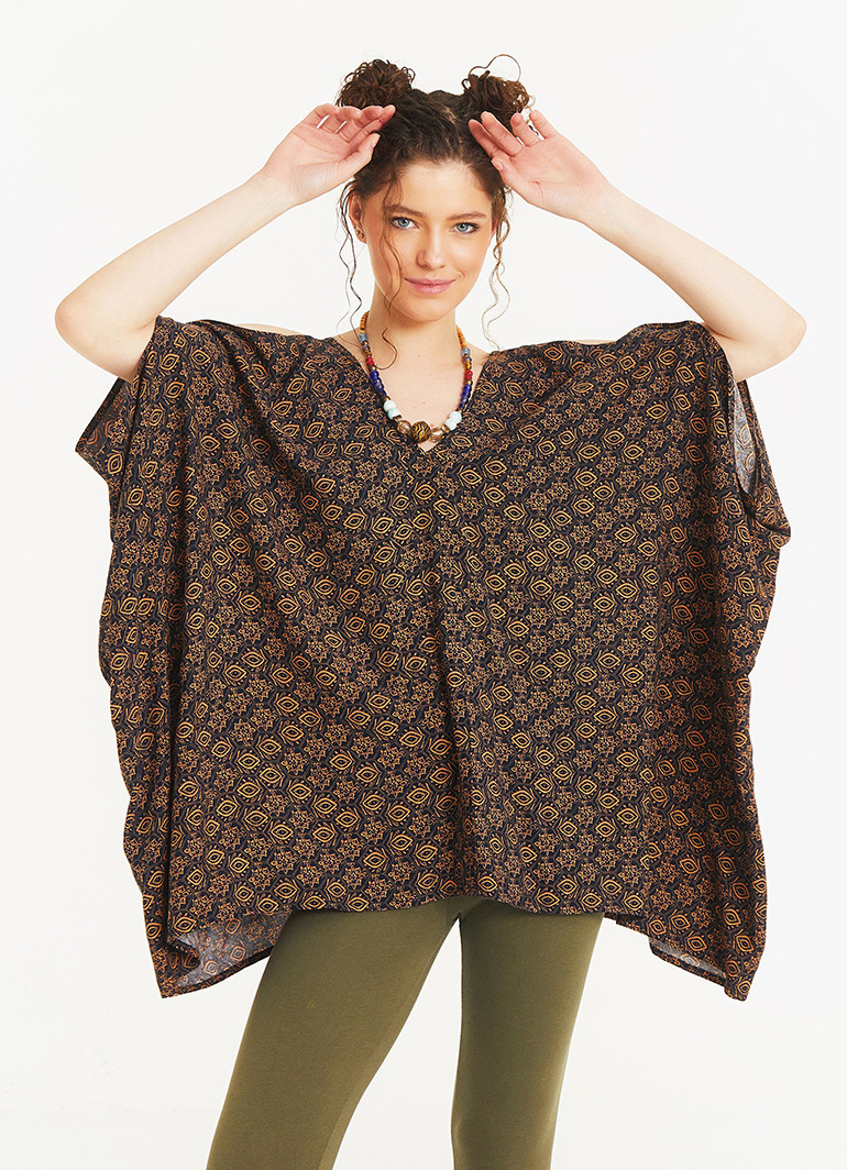 Boho Gypsy Clothing Cold Shoulder Brown Top Wholesale Boho Clothing