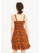 Strappy Frill Hem Laced Yellow Flowered Sundress