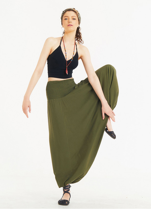 Wholesale Boho Style Khaki Harem Pants Wholesale Boho Clothing