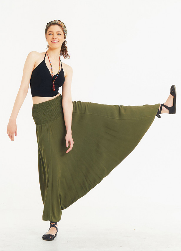 Wholesale Boho Style Khaki Harem Pants Wholesale Boho Clothing