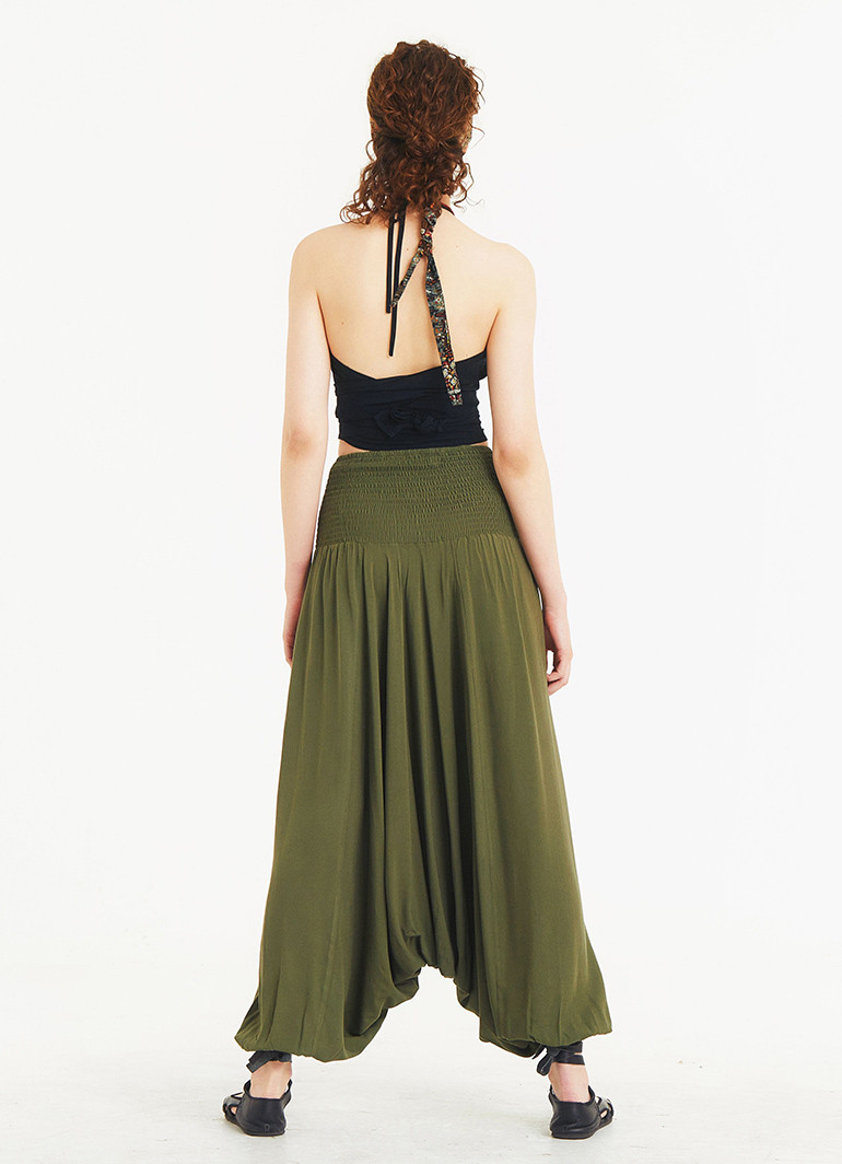 Wholesale Boho Style Khaki Harem Pants Wholesale Boho Clothing