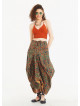 Ethnic Print Oversized Pocket Long Boho Skirt