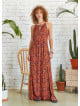 Double Front Slit Detail Halter Neck Maxi Dress