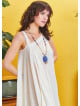 Loose Fit Midi Asymmetrical White Dress