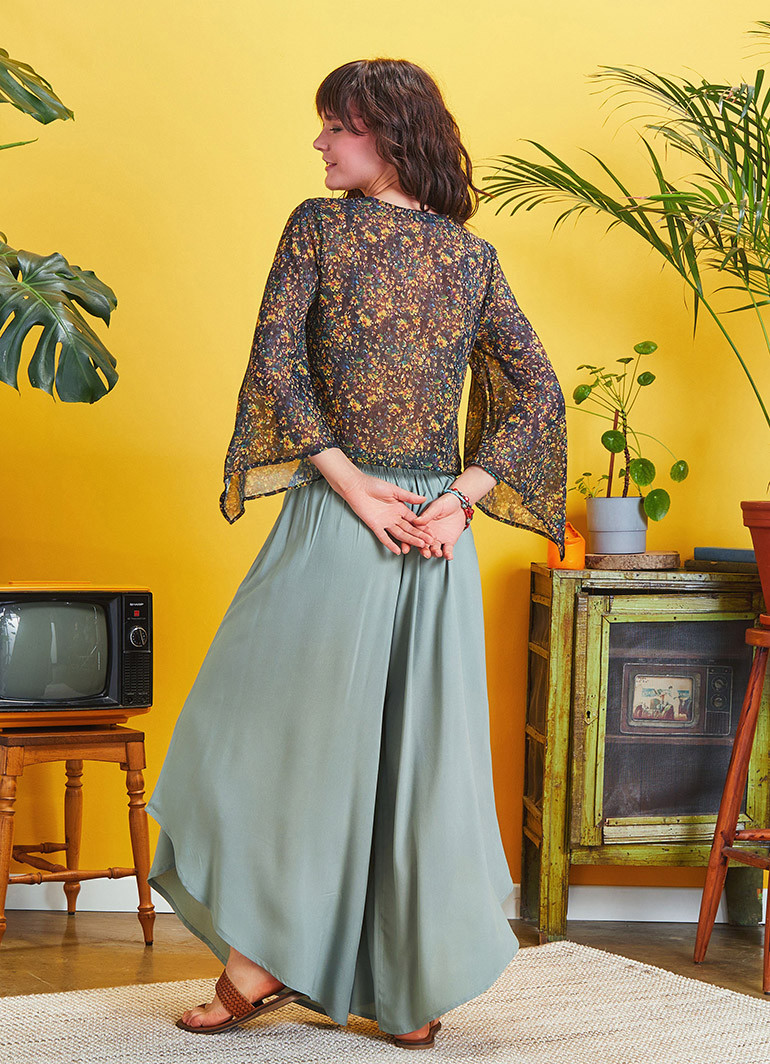 Tassel Sequin Crop Tops 2 Piece Set For Women Autumn Long Sleeve Loose Pants  Sets O-neck Elegant Office Lady Female Chic Suit - AliExpress