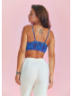 Print Cut Out Front Detail Bralette Top