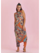 Halter Neck Printed Cotton Jumpsuit