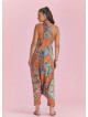 Halter Neck Printed Cotton Jumpsuit