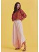 Boho Style Draw String Pink Wide Leg Loose Pants