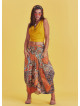 Gypsy Style Elastic Waist Oversize Pockets Wholesale Patterned Skirt