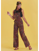 Adjustable Buckle Straps Paisley Jumpsuit