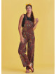 Adjustable Buckle Straps Paisley Jumpsuit