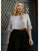 Boho Style Boat Neck Loose Plus Size Top