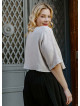 Boho Style Boat Neck Loose Plus Size Top