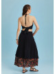 Double Layered Button Down Black Boho Skirt