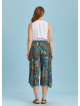 Printed Loose Fit Split Front Plus Size Pants