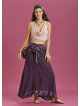 Floral Patterned Loose Asymmetric Skirt
