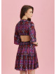 Frill Hem Tie Front Print Short Summer Dress