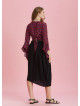 Button Closure Wrap Front Black Plus Size Skirt