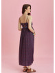 Strappy Button Back Pink Floral Slit Maternity Dress