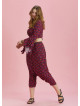 Print Elastic Waist Plus Size Capri Pants
