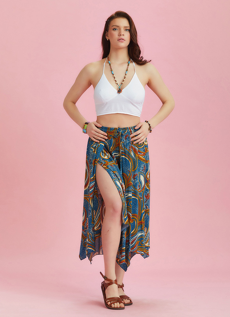 Blue hippie pants store