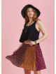 Boho Chic Paisley Floral Print Patchwork Plus Size Skirt