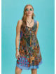 Green Print Front Pocket Detail Sundress