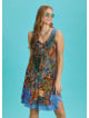 Green Print Front Pocket Detail Sundress