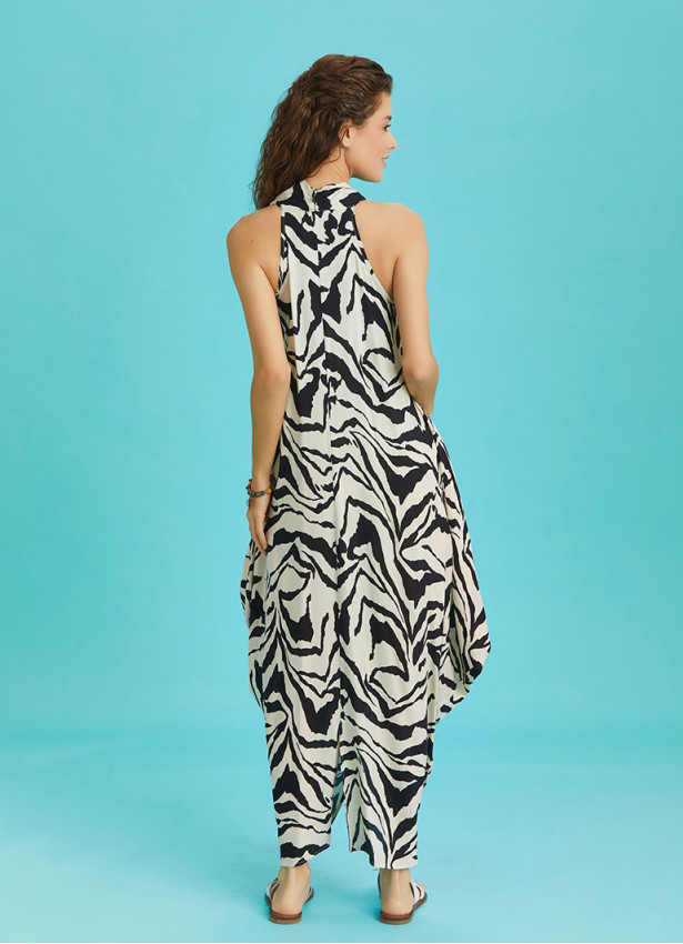 Bohemian Stylish Authentic Degaje Neck Maternity Dress