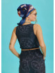Elastic Hem Sleeveless Gray Cowl Neck Crop Top