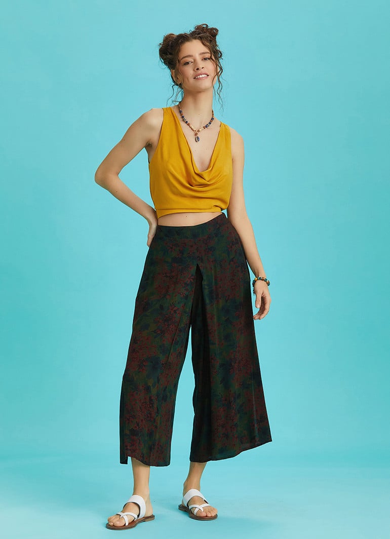 Boho capri pants sales