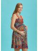Frill Hem Gypsy Style Orange Maternity Sundress
