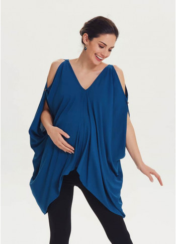 Cold Shoulder Maternity Tunic Top