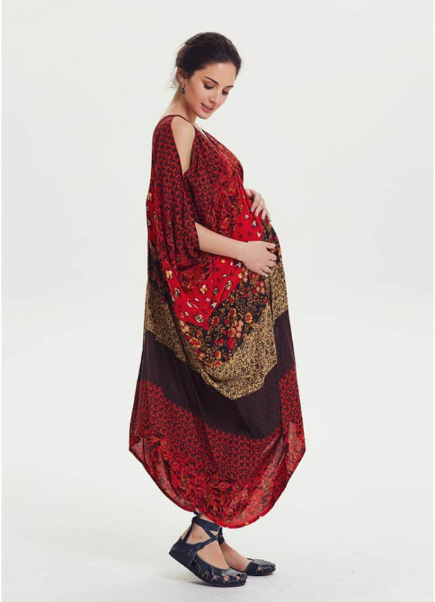 Patch Hippie Style Maternity Dress | Wholesale Boho Clothing