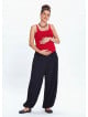 Elastic Waist Elastic Hem Black Maternity Pants